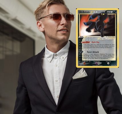 Carte Pokémon Noctali Gold Star Holographique, la classe a un prix