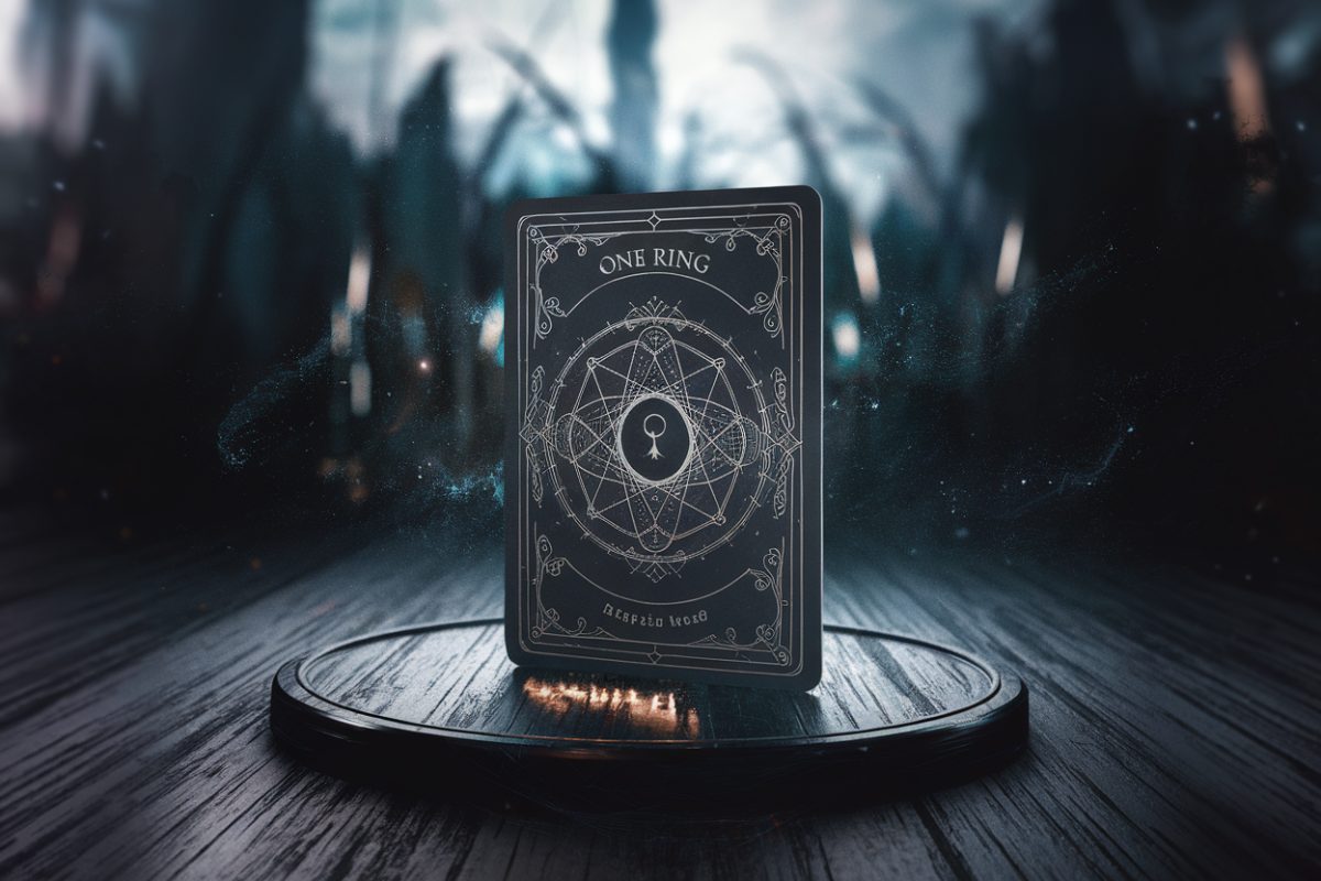 Carte Magic One Ring sur fond mystique